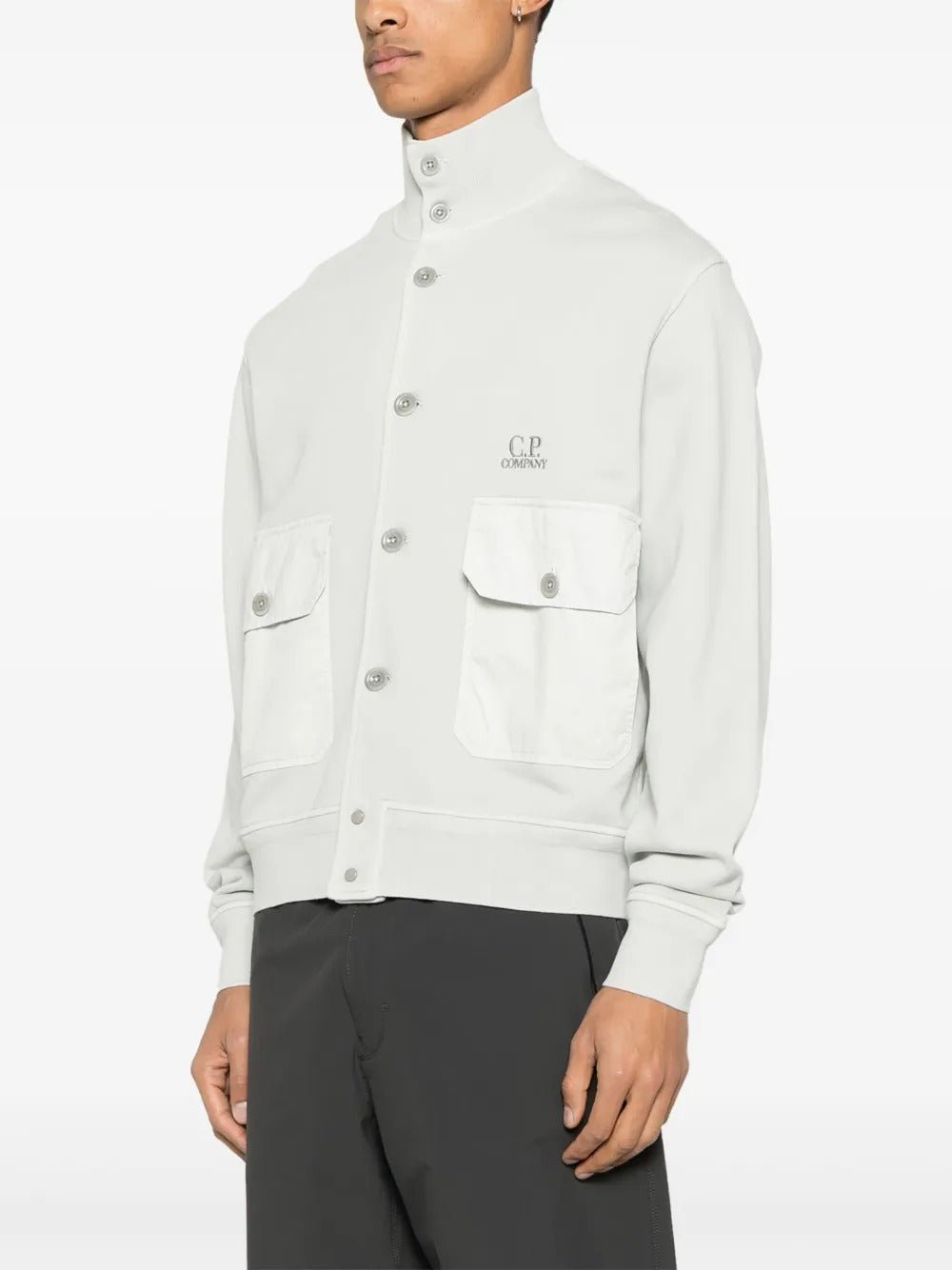 C.P. COMPANY - Sweat en Polaire Diagonal Blanc - Lothaire