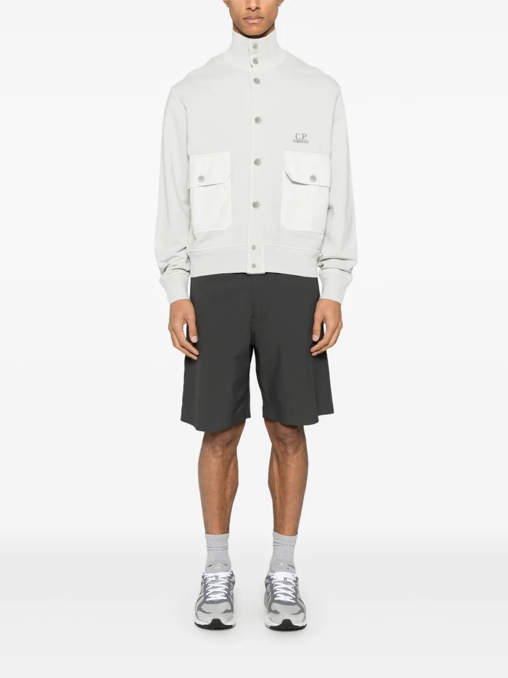 C.P. COMPANY - Sweat en Polaire Diagonal Blanc - Lothaire