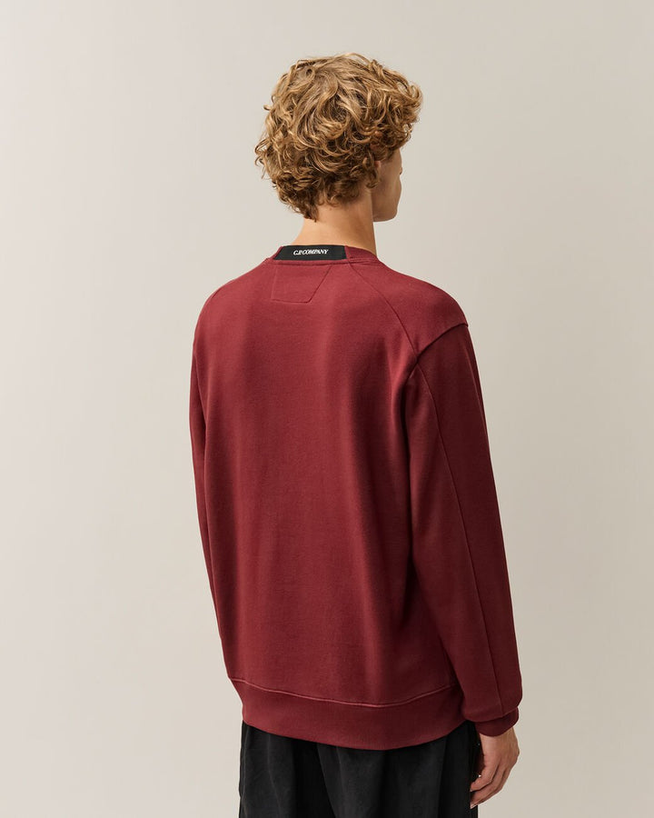 C.P. COMPANY - Sweat-shirt Diagonal Raised Fleece Lens Rouge Andorre - Lothaire