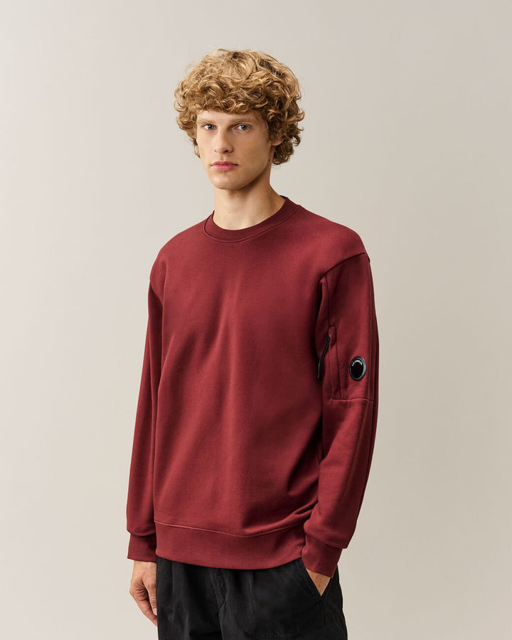 C.P. COMPANY - Sweat-shirt Diagonal Raised Fleece Lens Rouge Andorre - Lothaire