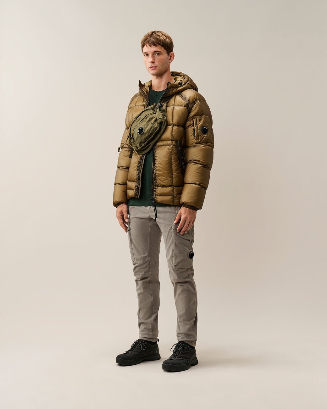 C.P. COMPANY - Sweat-shirt Lens en molleton Vert sapin - Lothaire
