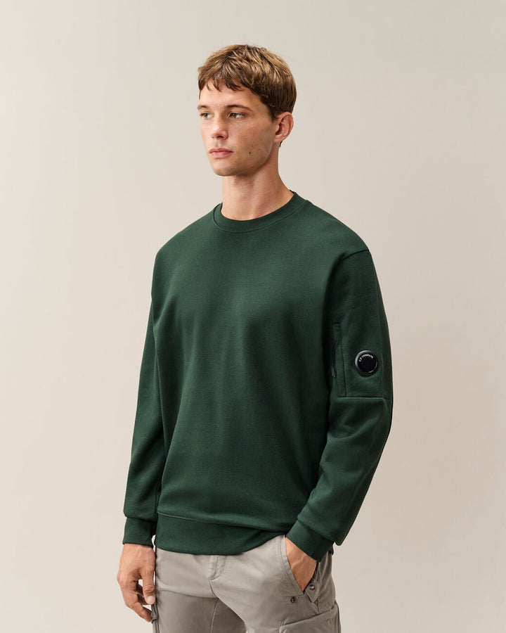 C.P. COMPANY - Sweat-shirt Lens en molleton Vert sapin - Lothaire