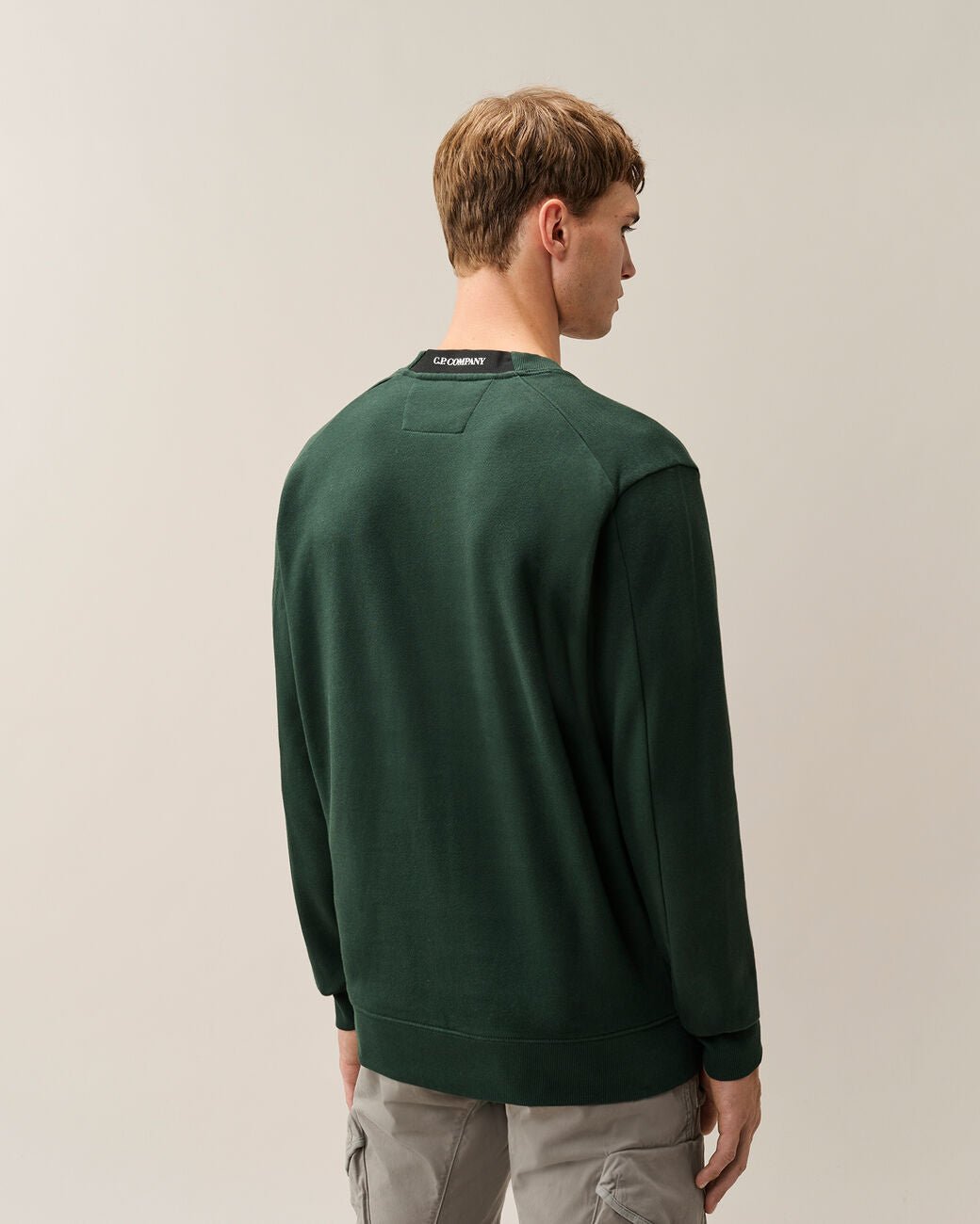 C.P. COMPANY - Sweat-shirt Lens en molleton Vert sapin - Lothaire