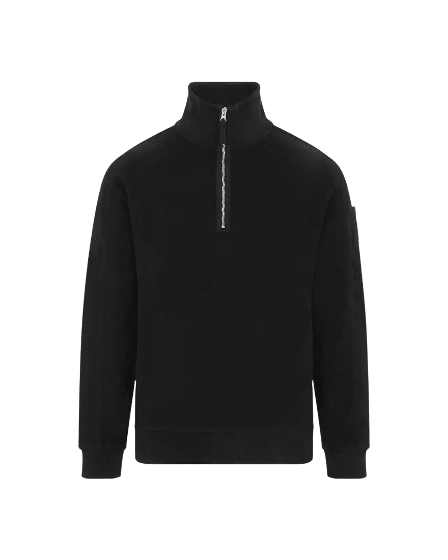 C.P. COMPANY - Sweat-shirt Polo Lens zippé Noir - Lothaire