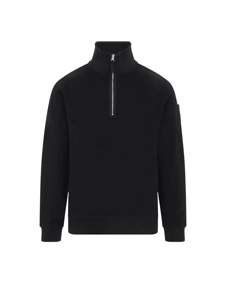 C.P. COMPANY - Sweat-shirt Polo Lens zippé Noir - Lothaire