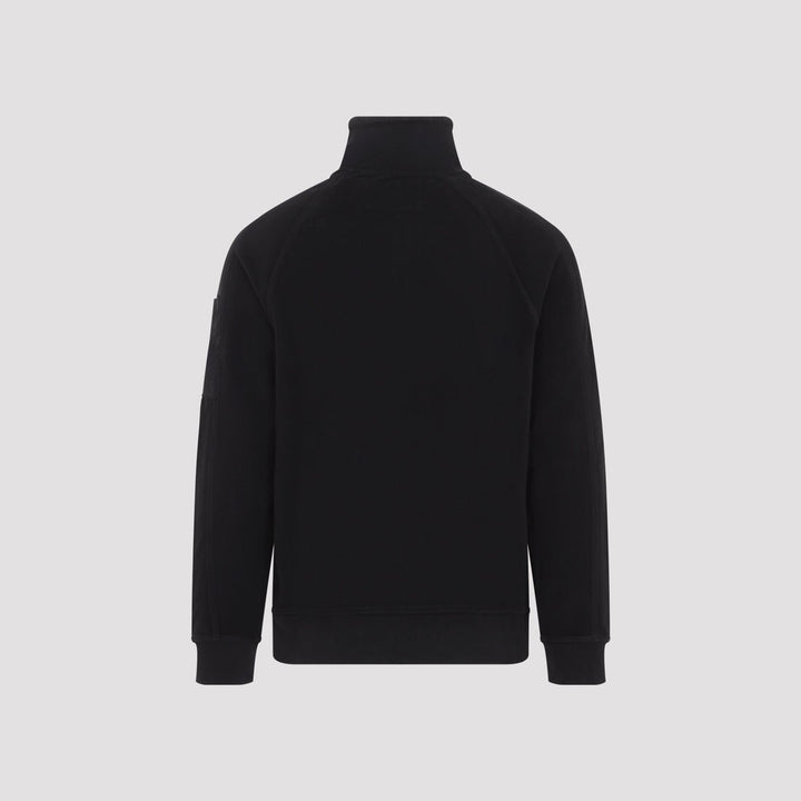 C.P. COMPANY - Sweat-shirt Polo Lens zippé Noir - Lothaire