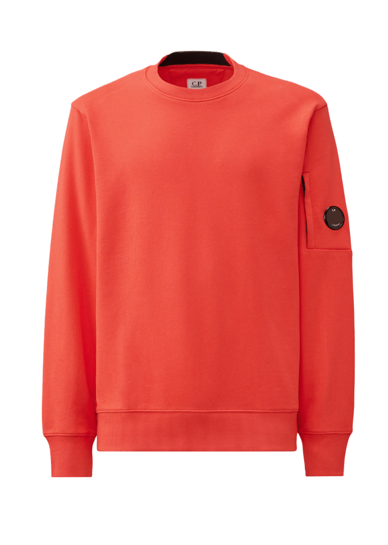 C.P. COMPANY - Sweat-shirt ras du cou en coton brossé Orange - Lothaire