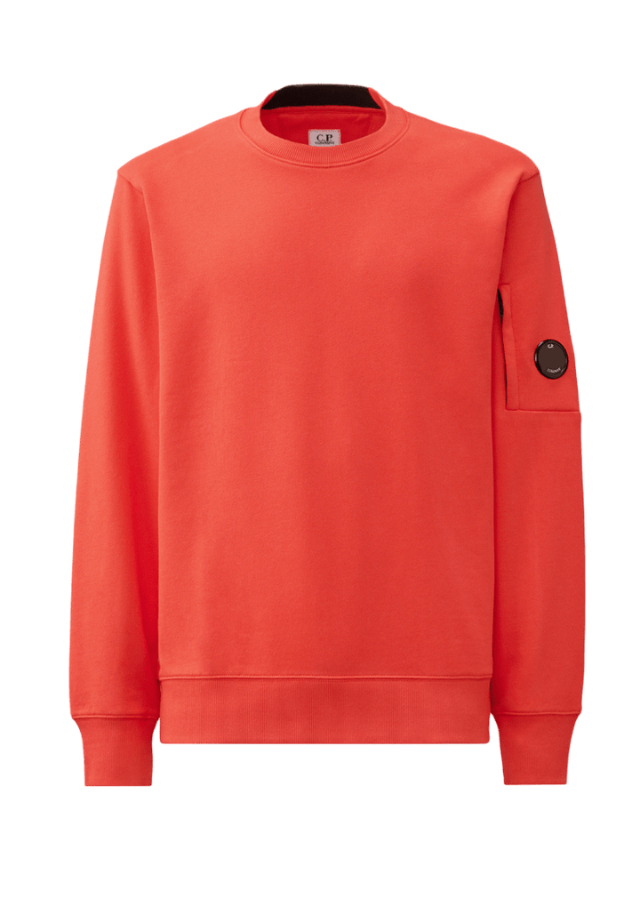 C.P. COMPANY - Sweat-shirt ras du cou en coton brossé Orange - Lothaire