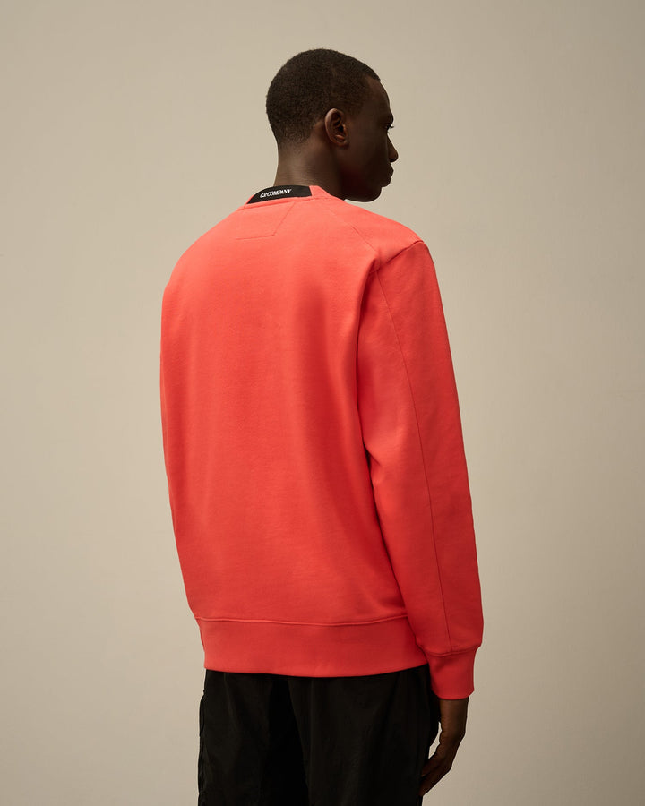 C.P. COMPANY - Sweat-shirt ras du cou en coton brossé Orange - Lothaire