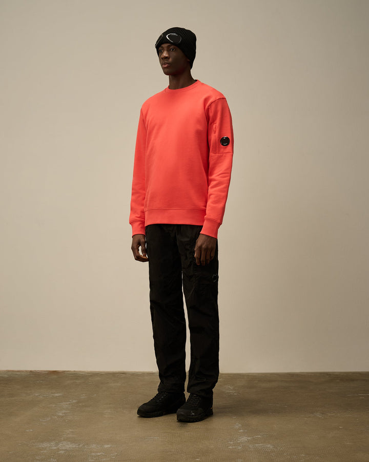 C.P. COMPANY - Sweat-shirt ras du cou en coton brossé Orange - Lothaire