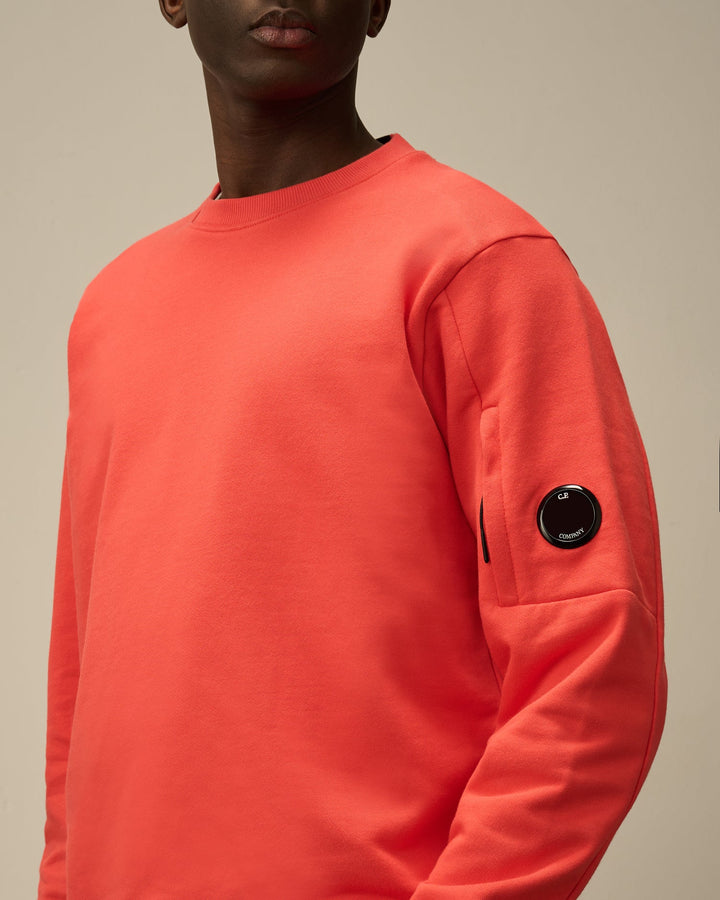 C.P. COMPANY - Sweat-shirt ras du cou en coton brossé Orange - Lothaire