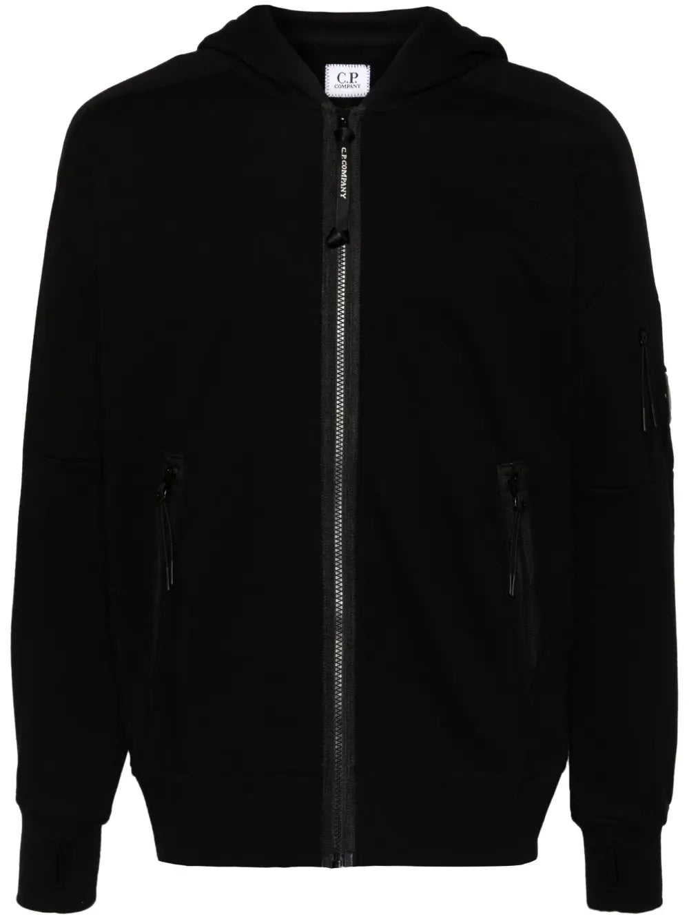 C.P. COMPANY - Sweat-shirt zippé à capuche en coton brossé blue eclipse - Lothaire