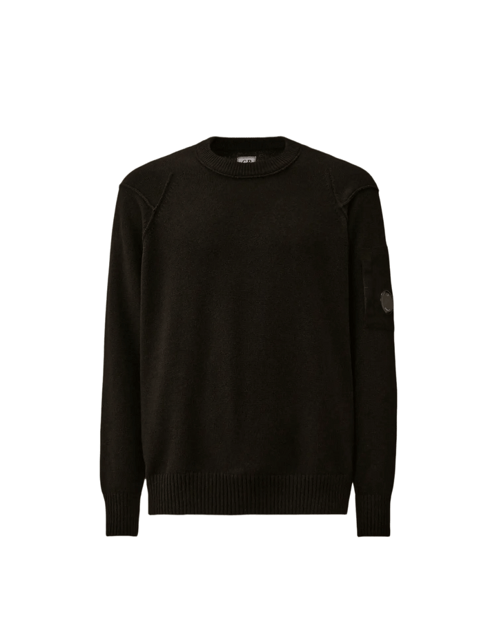 C.P. COMPANY - Sweater Lambswool GRS Crewneck Lens Noir - Lothaire