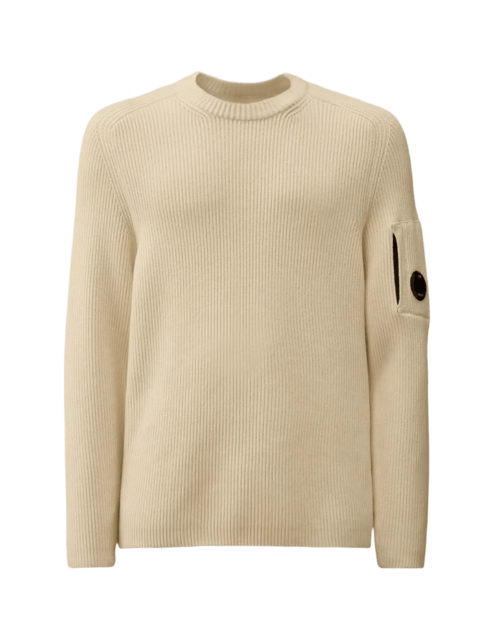C.P. COMPANY - Sweater Nervuré Beige - Lothaire