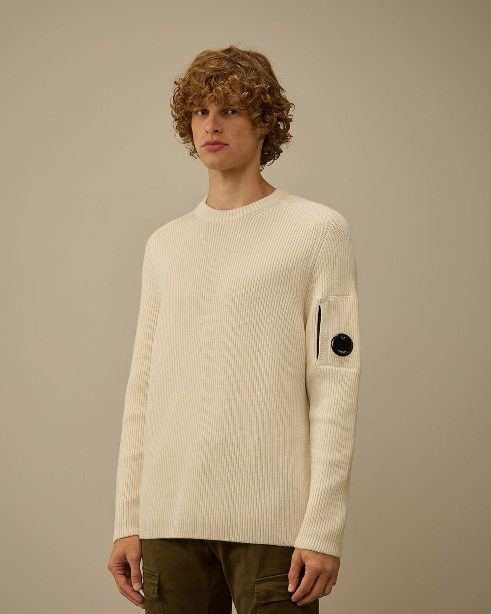 C.P. COMPANY - Sweater Nervuré Beige - Lothaire