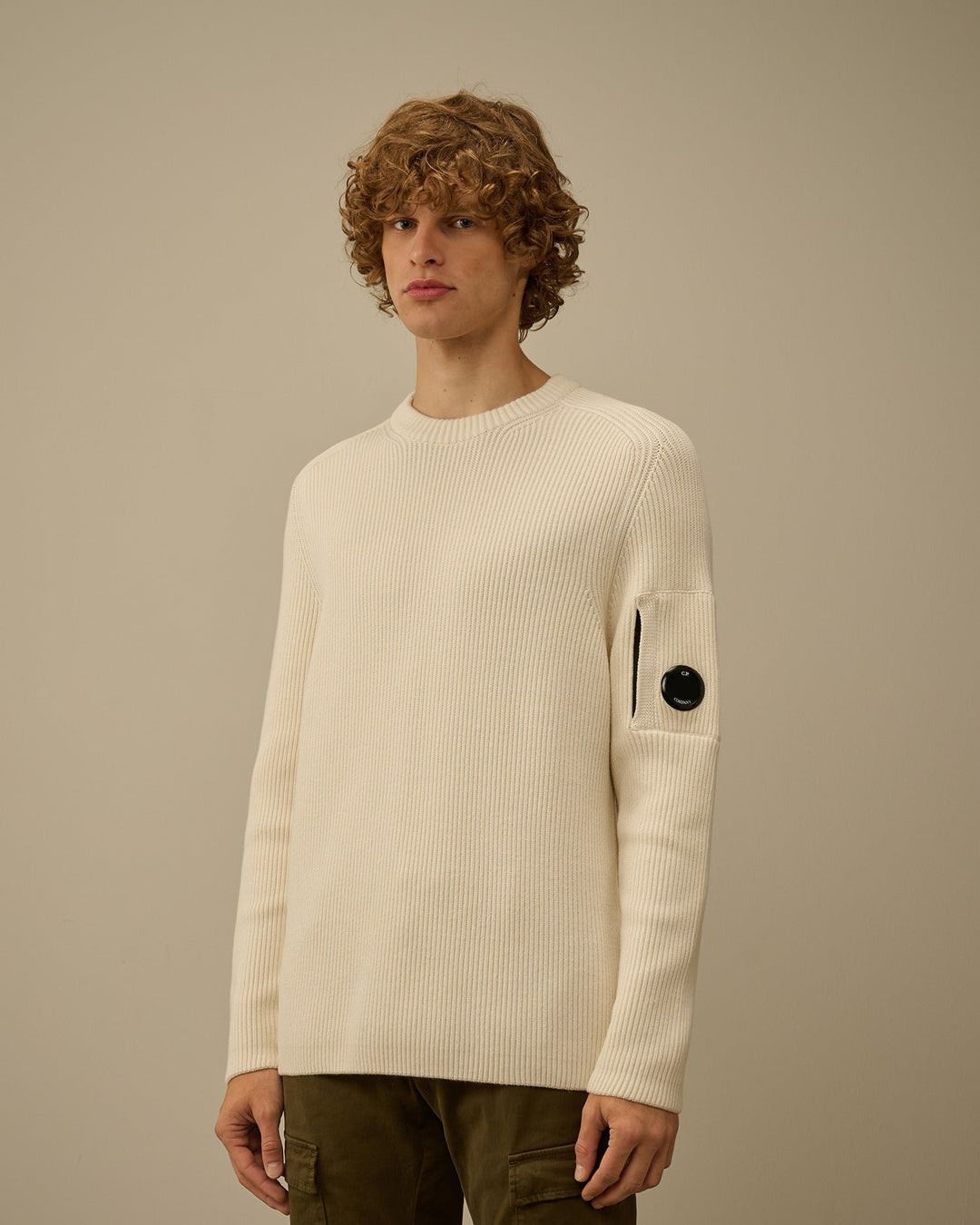 C.P. COMPANY - Sweater Nervuré Beige - Lothaire