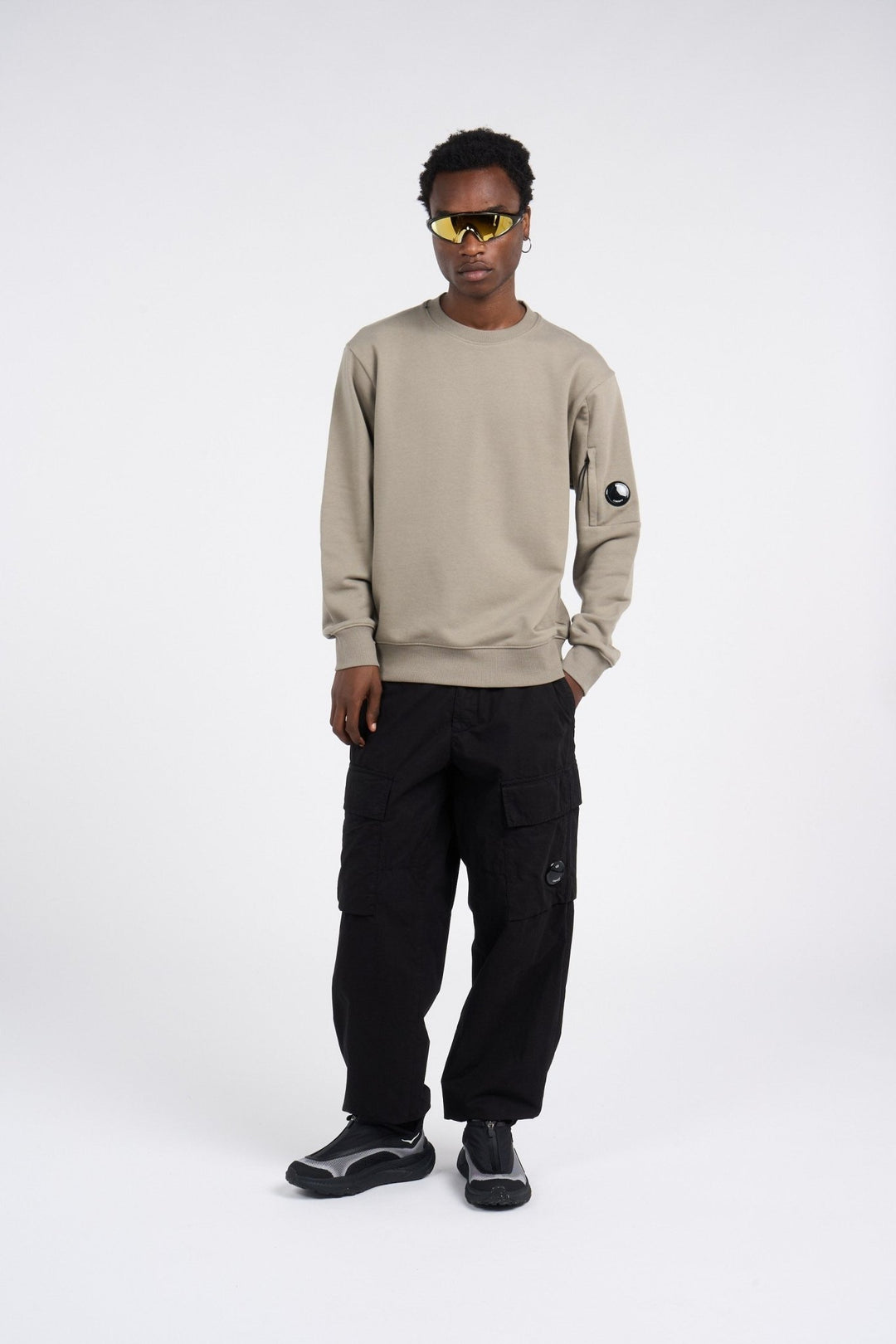 C.P. COMPANY - Sweats à Détail de Lentille Gris - Lothaire