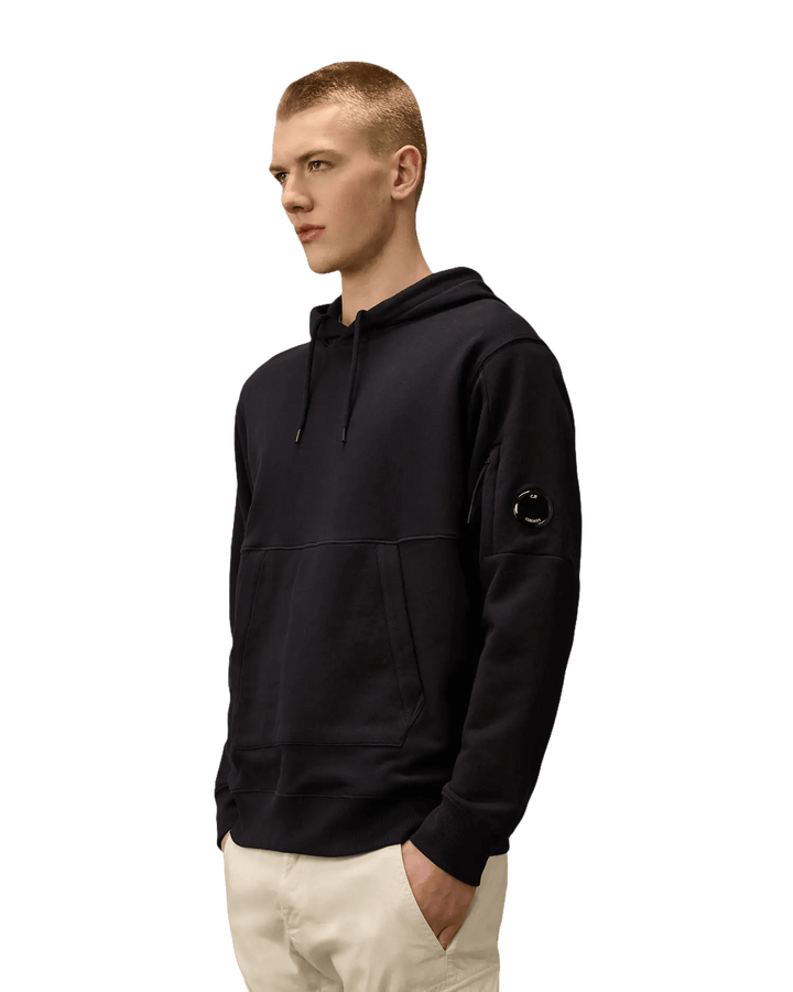 C.P. COMPANY - SWEATSHIRT DIAGONAL RAISED FLEECE Bleu eclipse - Lothaire