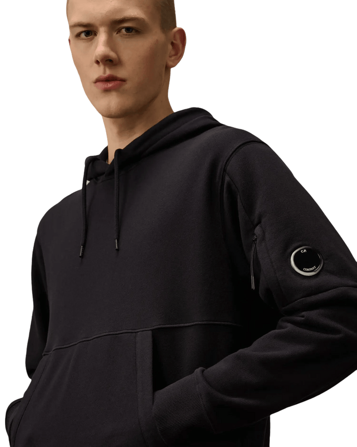 C.P. COMPANY - SWEATSHIRT DIAGONAL RAISED FLEECE Bleu eclipse - Lothaire
