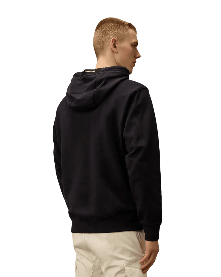 C.P. COMPANY - SWEATSHIRT DIAGONAL RAISED FLEECE Bleu eclipse - Lothaire