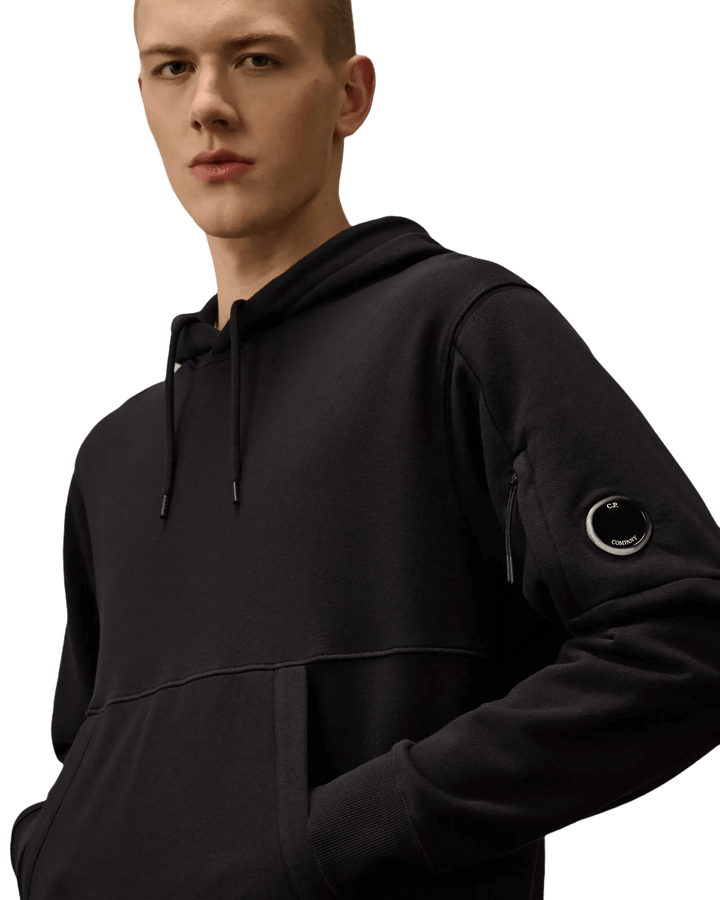 C.P. COMPANY - SWEATSHIRT DIAGONAL RAISED FLEECE Bleu eclipse - Lothaire