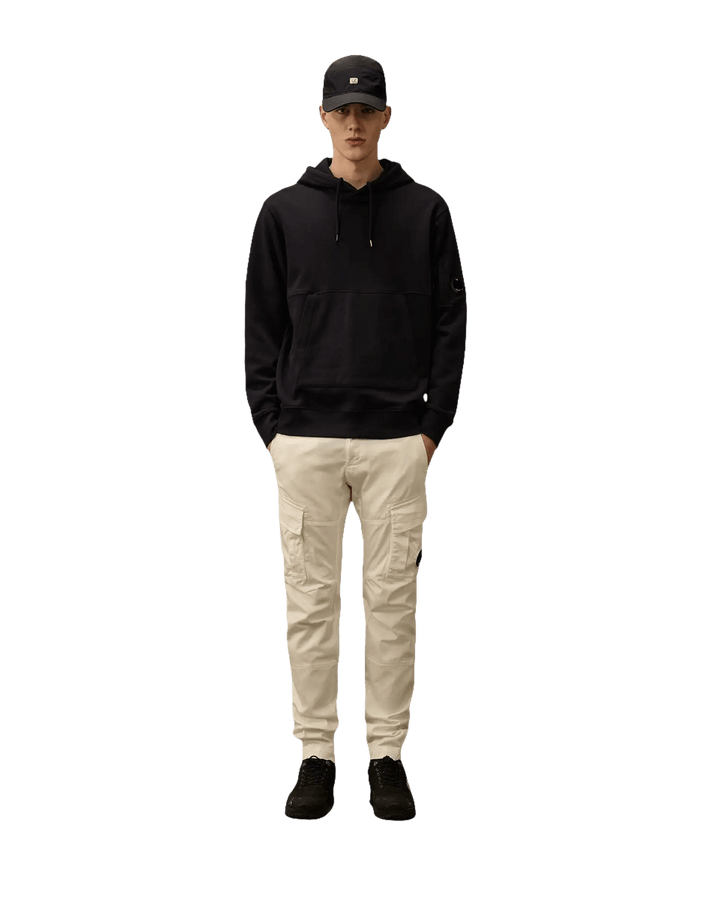 C.P. COMPANY - SWEATSHIRT DIAGONAL RAISED FLEECE Bleu eclipse - Lothaire