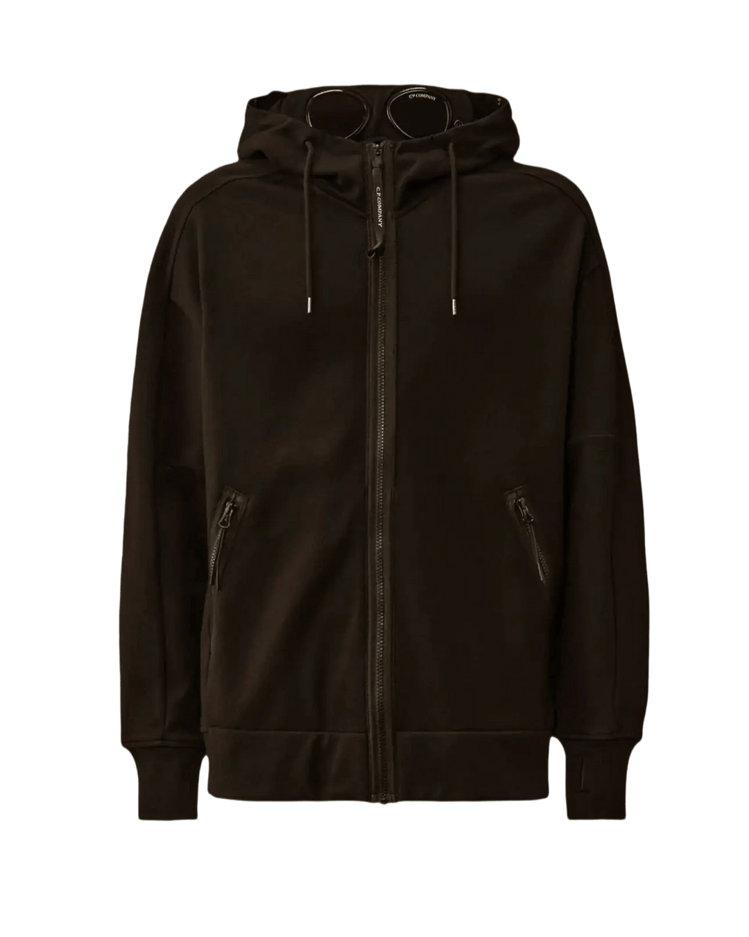 C.P. COMPANY - Sweatshirt Diagonal Raised Fleece Goggle Noir - Lothaire
