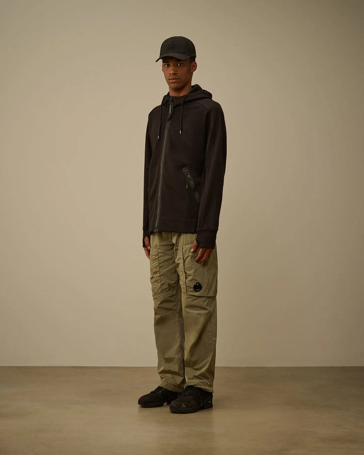 C.P. COMPANY - Sweatshirt Diagonal Raised Fleece Goggle Noir - Lothaire