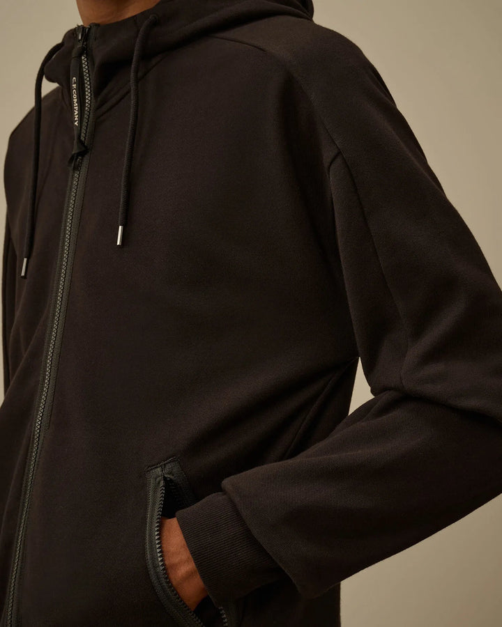 C.P. COMPANY - Sweatshirt Diagonal Raised Fleece Goggle Noir - Lothaire