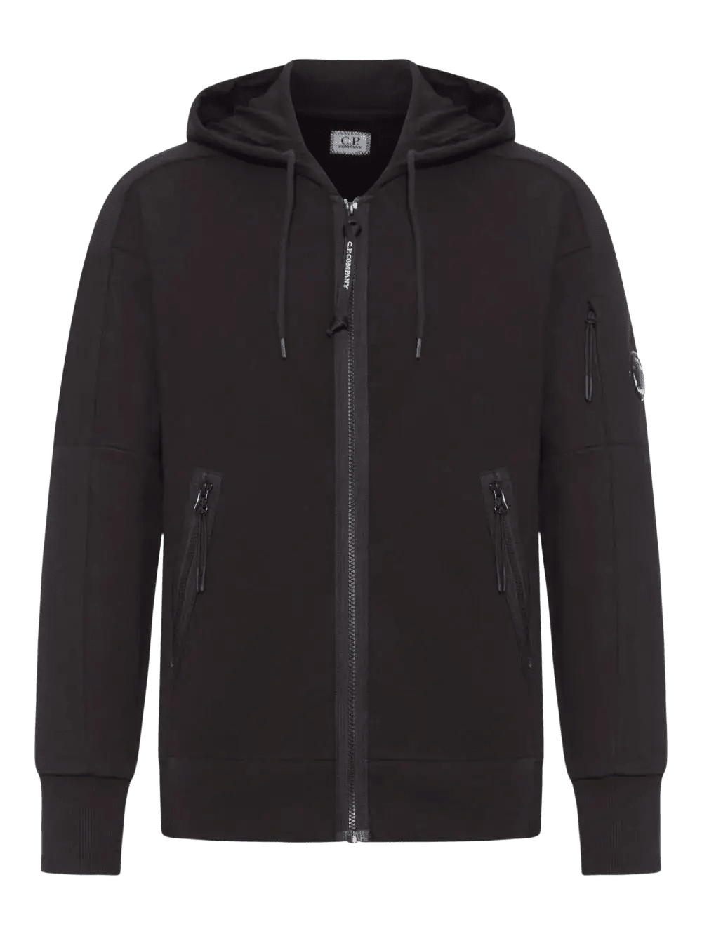 C.P. COMPANY - Sweatshirts hoodie à Fermeture Zippée Noir - Lothaire