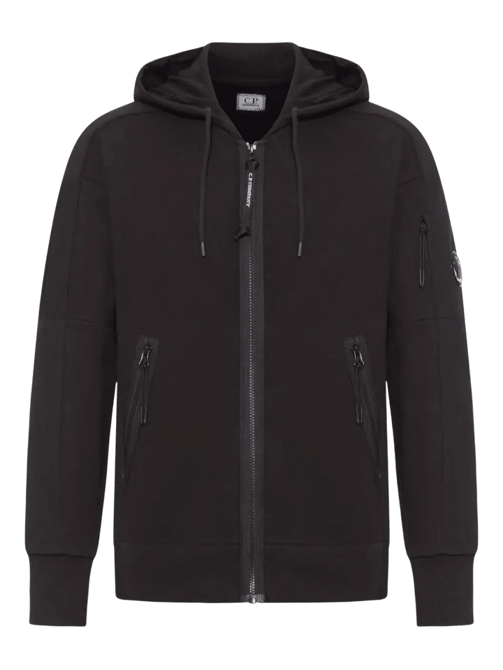 C.P. COMPANY - Sweatshirts hoodie à Fermeture Zippée Noir - Lothaire