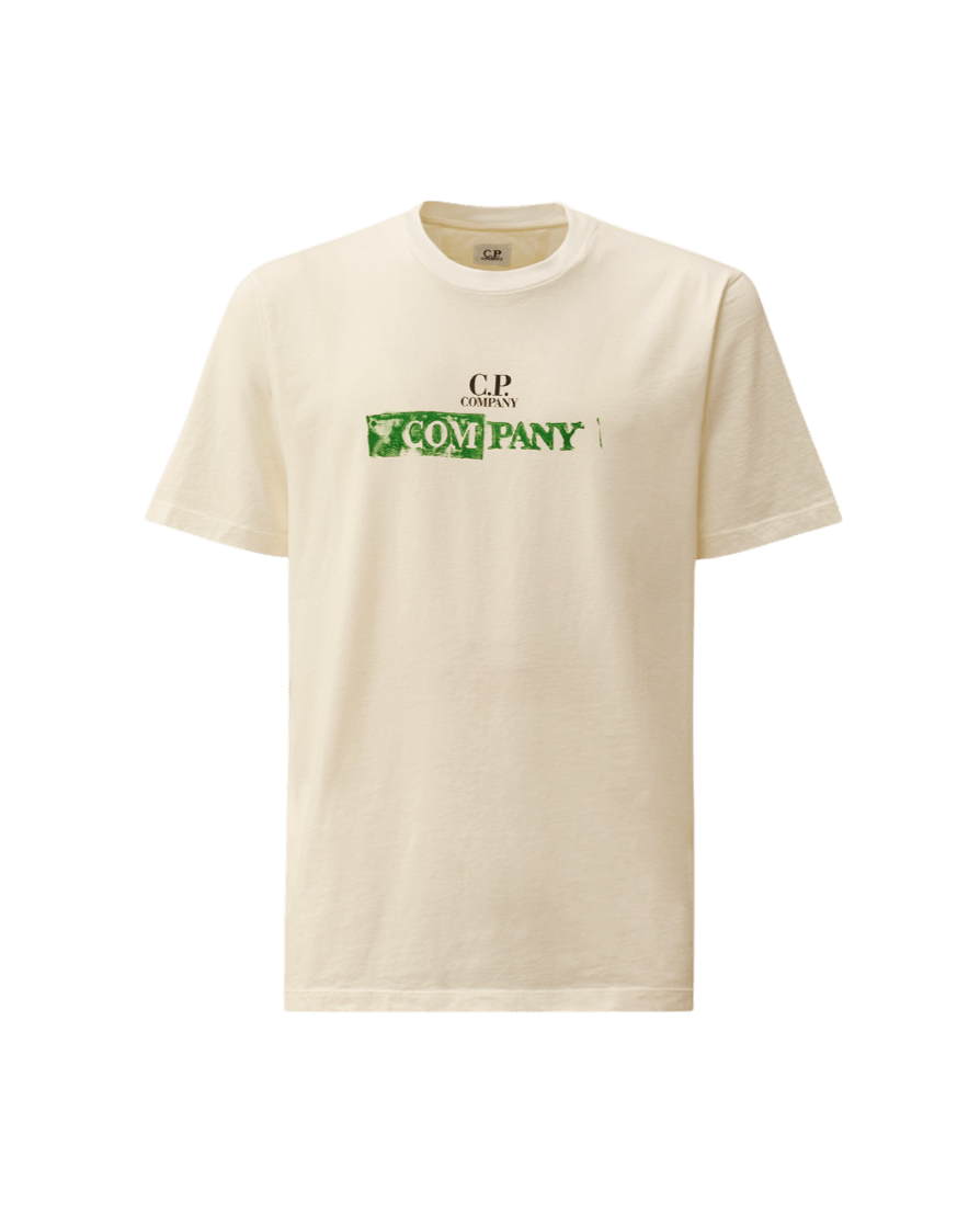 C.P. COMPANY - T-shirt 24/1 Jersey Logo blanc - Lothaire