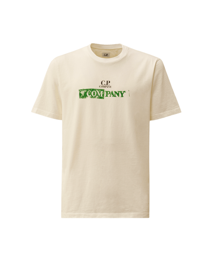 C.P. COMPANY - T-shirt 24/1 Jersey Logo blanc - Lothaire