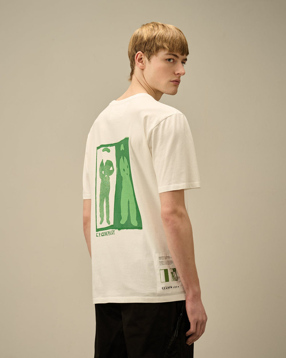 C.P. COMPANY - T-shirt 24/1 Jersey Logo blanc - Lothaire