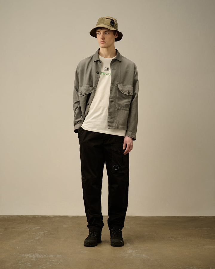 C.P. COMPANY - T-shirt 24/1 Jersey Logo blanc - Lothaire