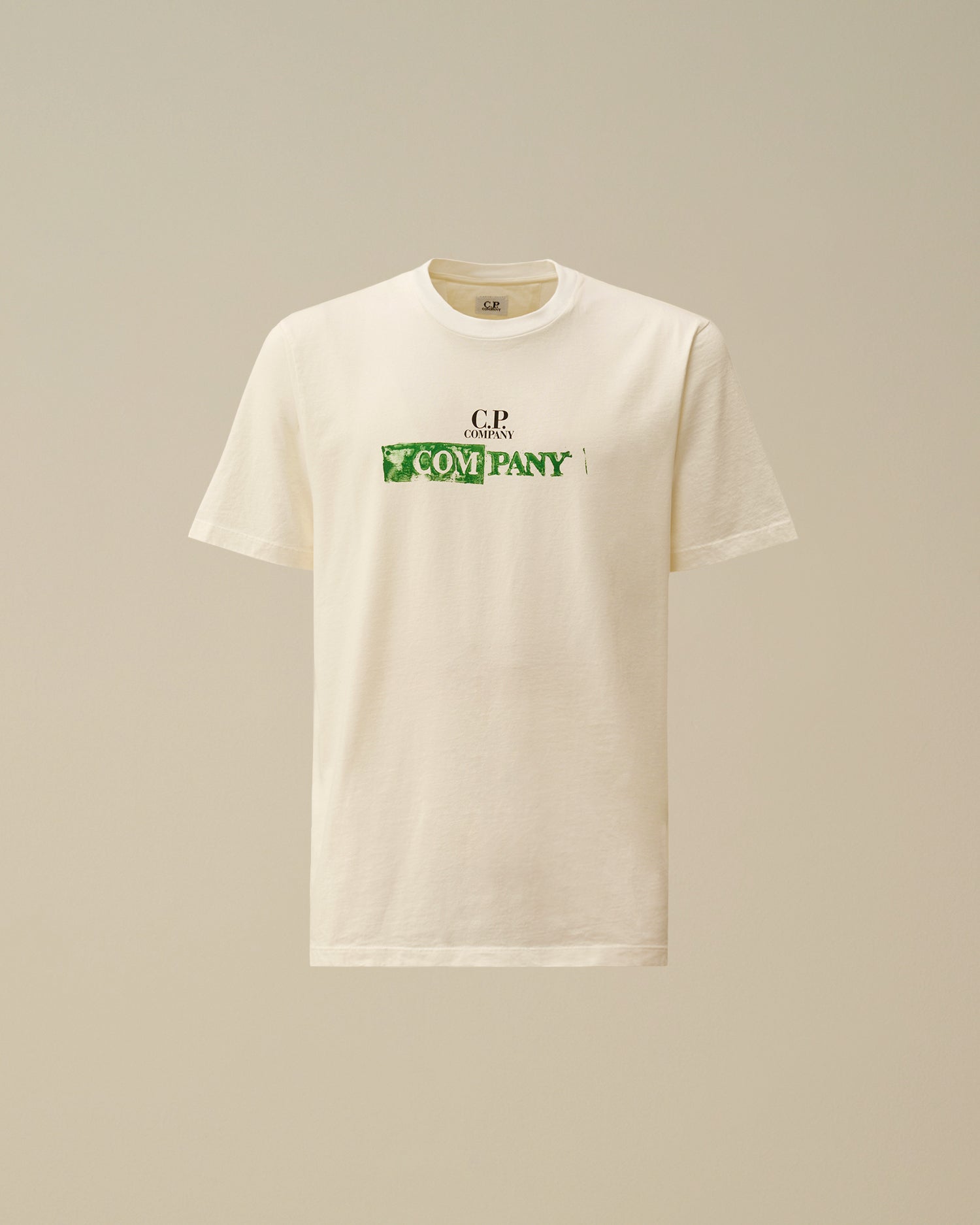 CP COMPANY｜ (24/1 JERSEY LOGO T-SHIRT (18CMTS085A 00543 C.P. COMPANY - T-shirt 24/1 Jersey Logo blanc – Lothaire