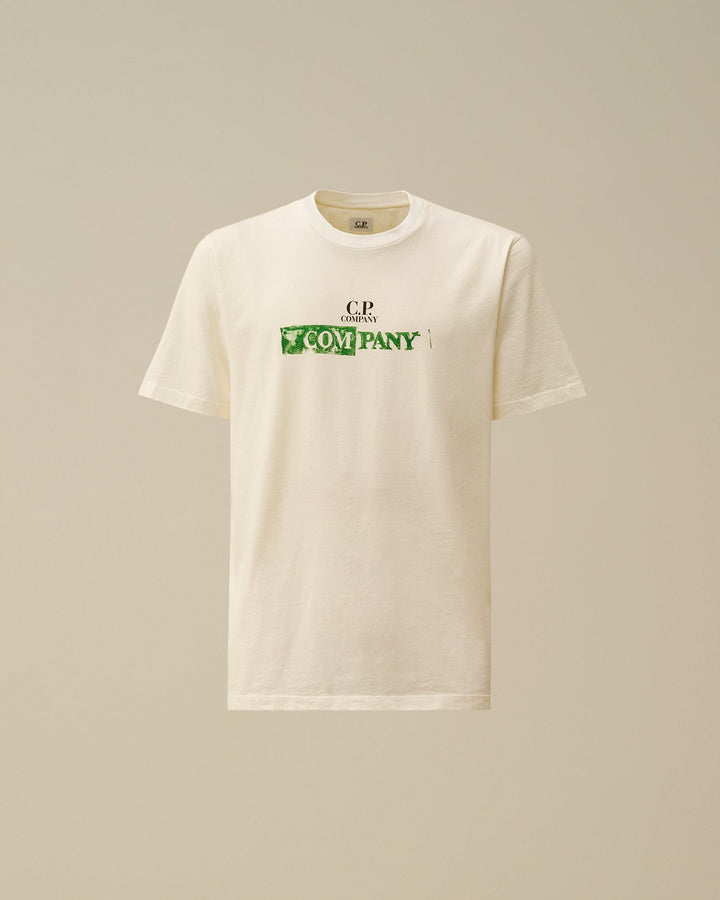 C.P. COMPANY - T-shirt 24/1 Jersey Logo blanc - Lothaire