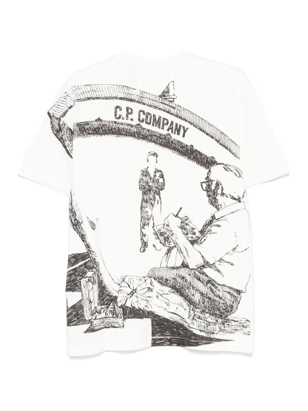 C.P. Company - t-shirt à imprimé graphique BLANC - Lothaire