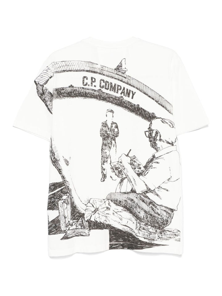 C.P. Company - t-shirt à imprimé graphique BLANC - Lothaire