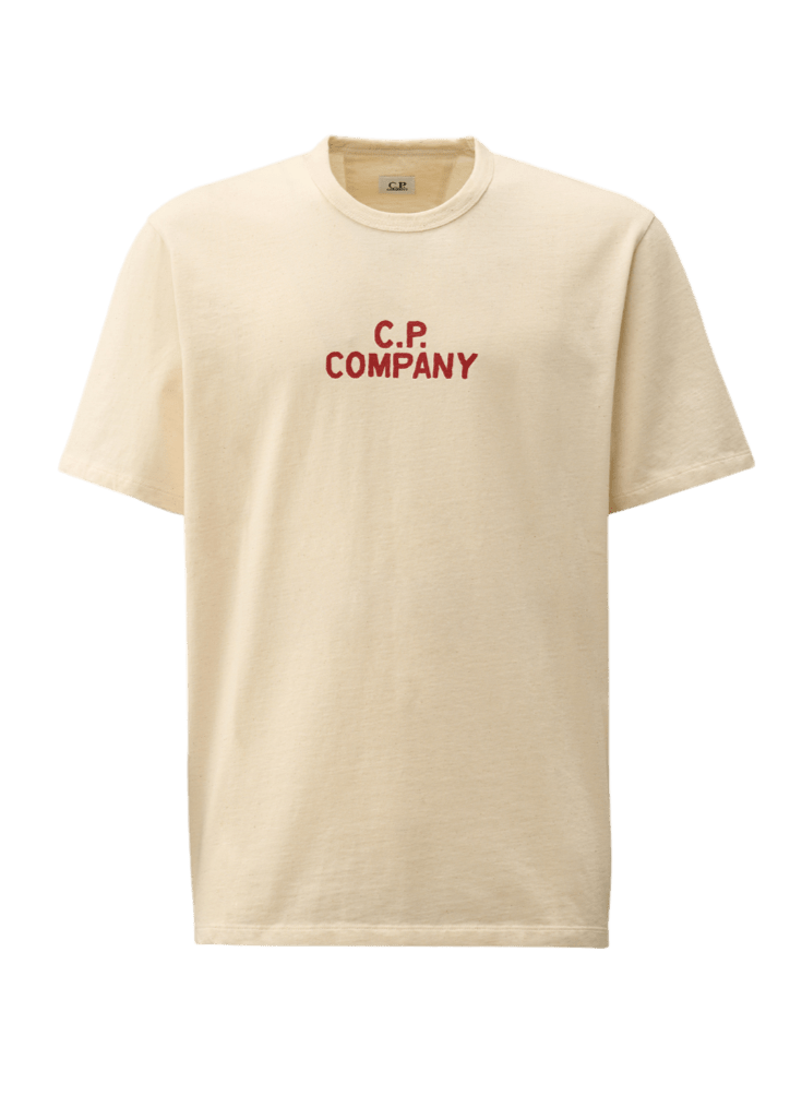 C.P. COMPANY - T-shirt à logo en jersey naturel Blanc cassé - Lothaire
