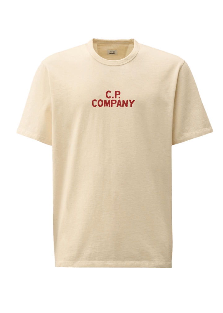 C.P. COMPANY - T-shirt à logo en jersey naturel Blanc cassé - Lothaire