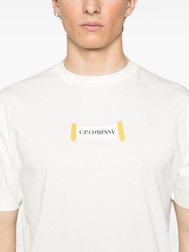 C.P. COMPANY - t-shirt à logo imprimé blanc - Lothaire