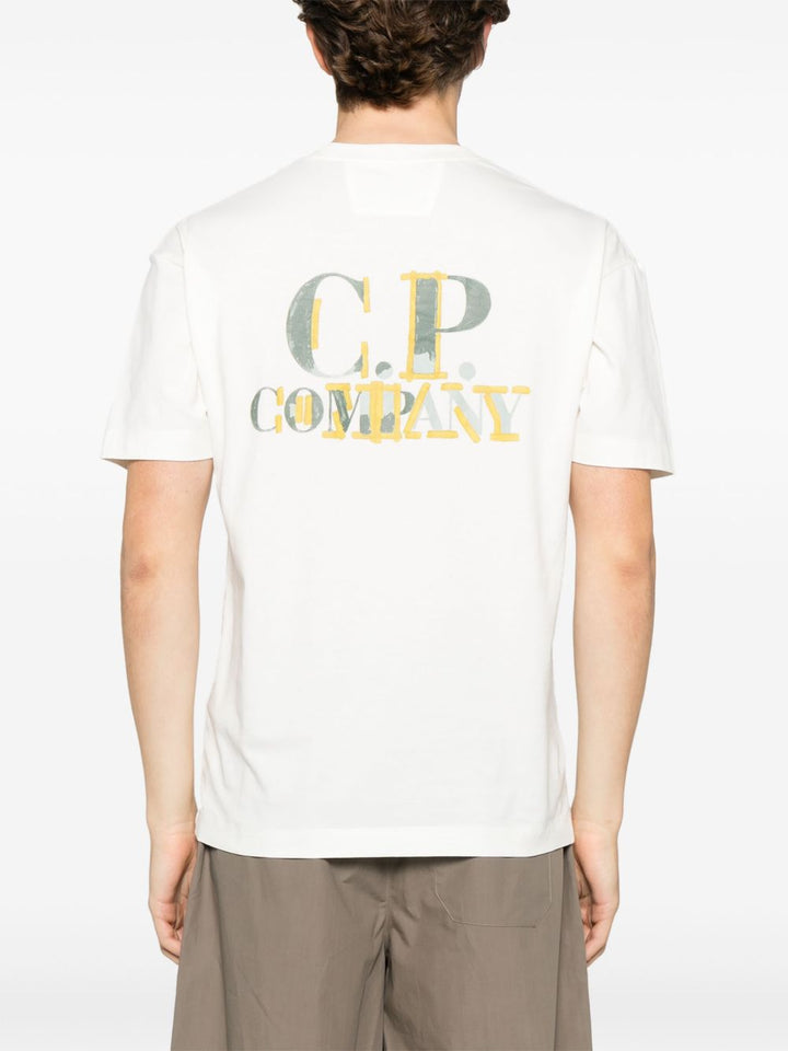 C.P. COMPANY - t-shirt à logo imprimé blanc - Lothaire