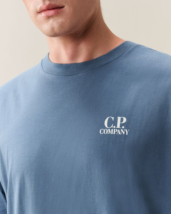 C.P. COMPANY - T-shirt British Sailor en jersey 30/1 Bleu Orion - Lothaire
