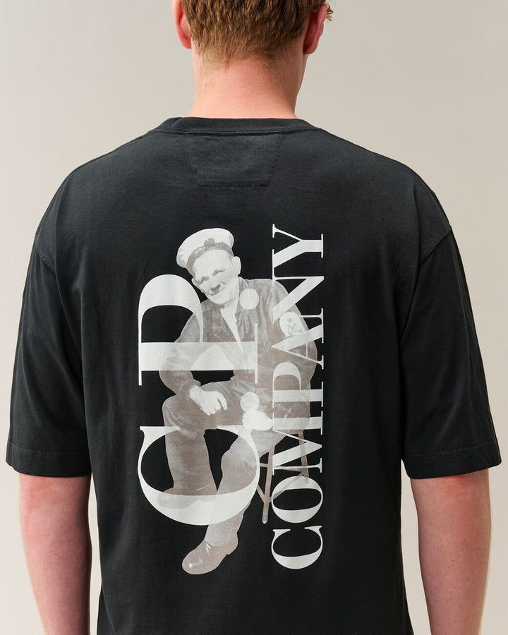 C.P. COMPANY - T-shirt British Sailor en jersey 30/1 Noir - Lothaire