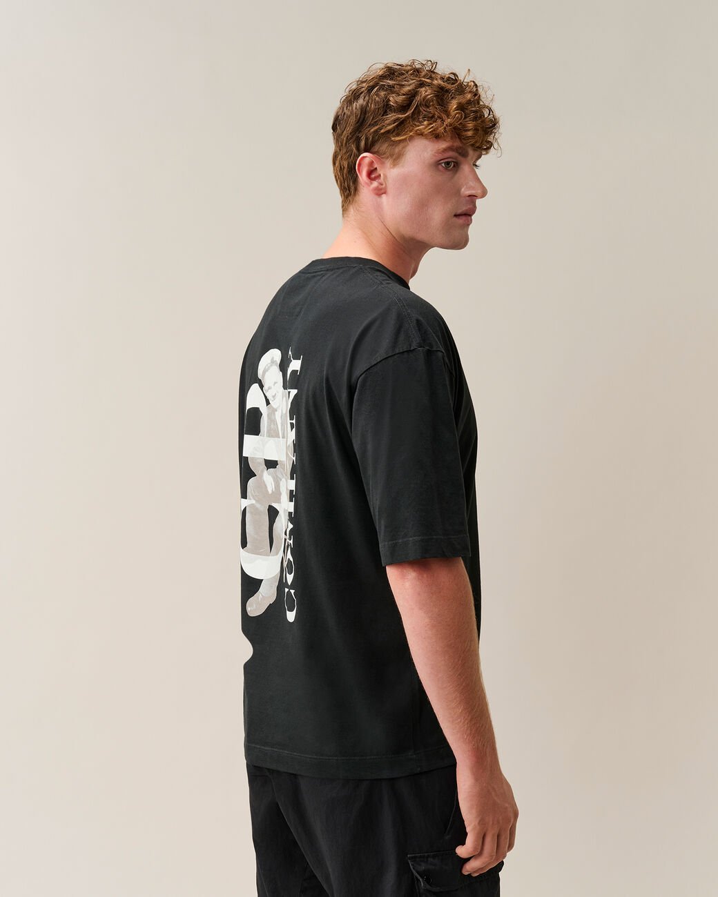 C.P. COMPANY - T-shirt British Sailor en jersey 30/1 Noir - Lothaire