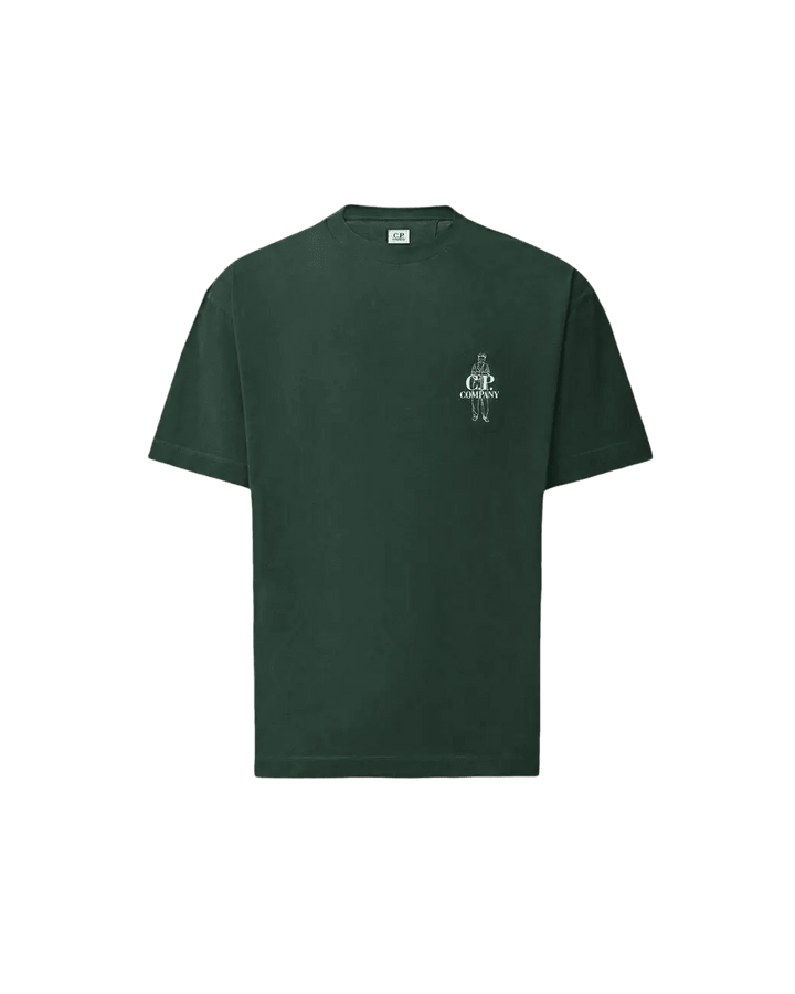 C.P. COMPANY - T-shirt Comfort Logo en jersey de coton Vert sapin - Lothaire