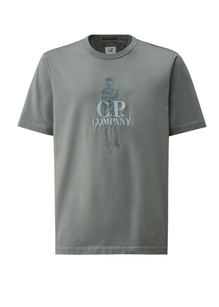 C.P. COMPANY - T-shirt dans un jersey de coton mercerisé Bleu ciel - Lothaire