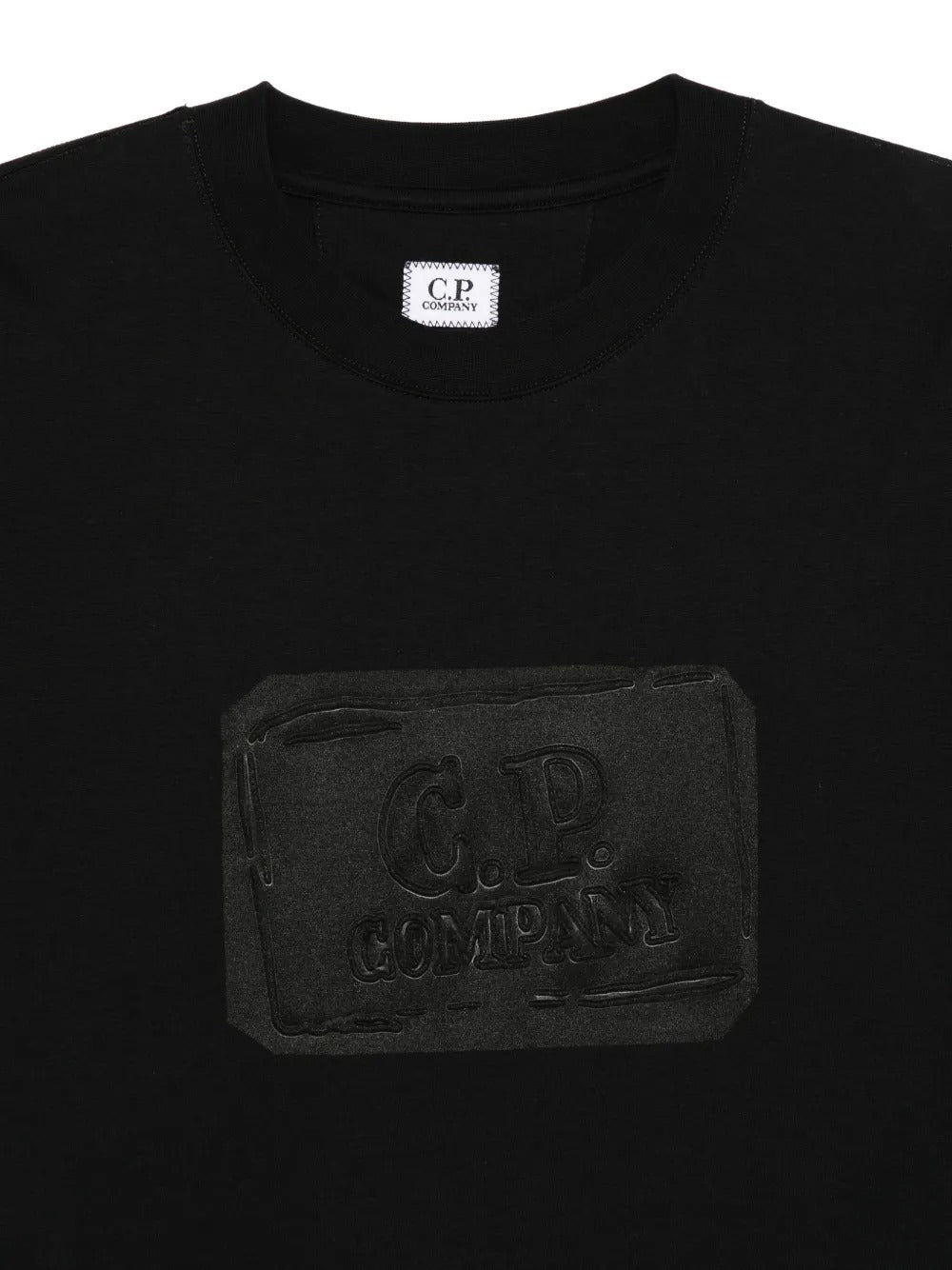 C.P. COMPANY - T-shirt en Coton à Détail de Logo Noir - Lothaire