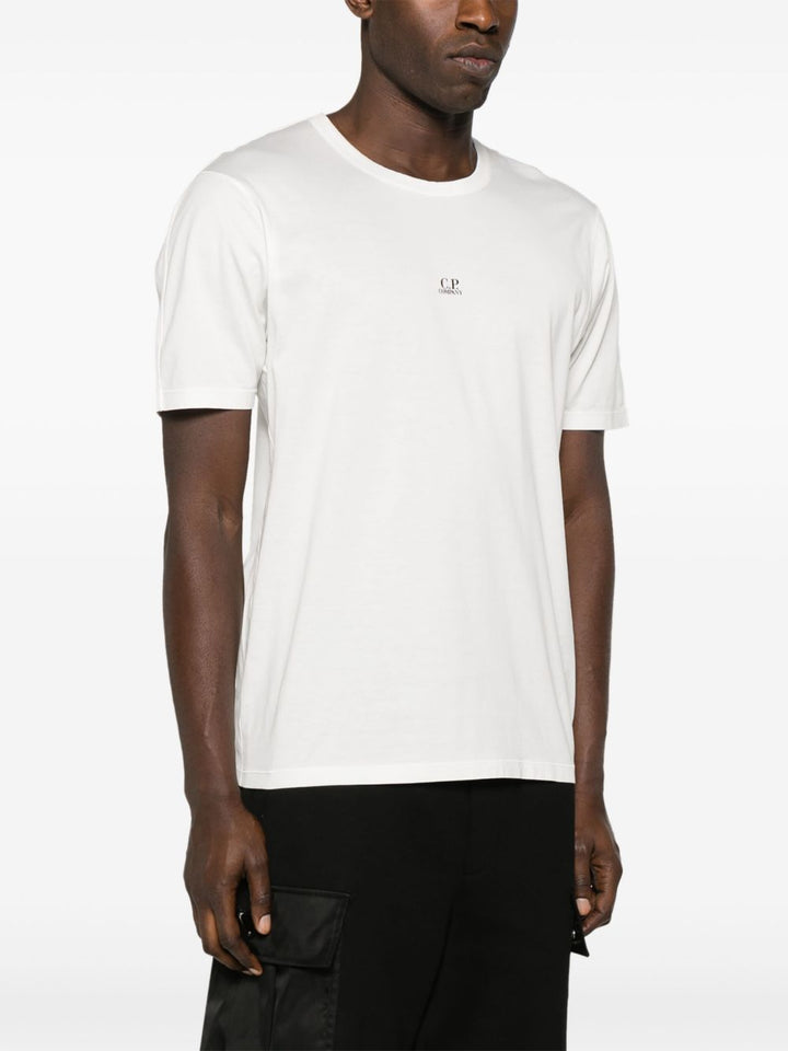 C.P. COMPANY - T-shirt en Coton à Logo Imprimé Blanc - Lothaire